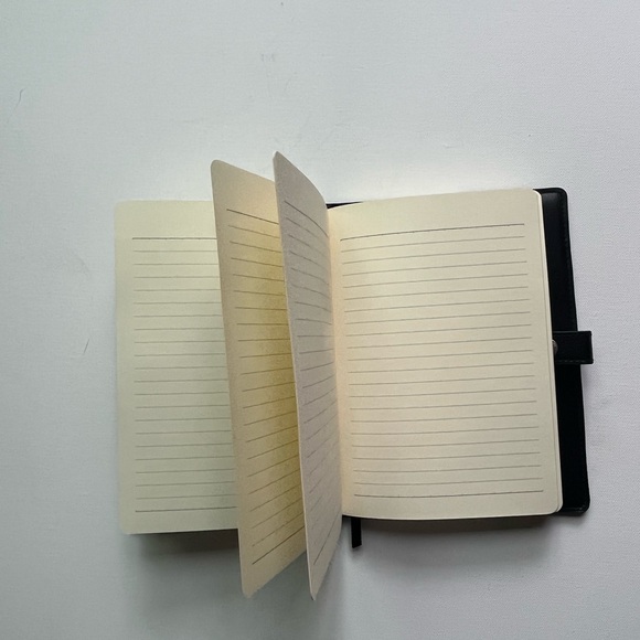 All Saints Black Leather Notebook - Picture 3 of 8